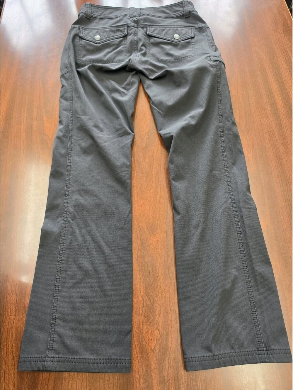 prAna Halle Pants Womens 0 Black Stretch Straight Outdoor Hiking Travel Normcore - Picture 2 of 7